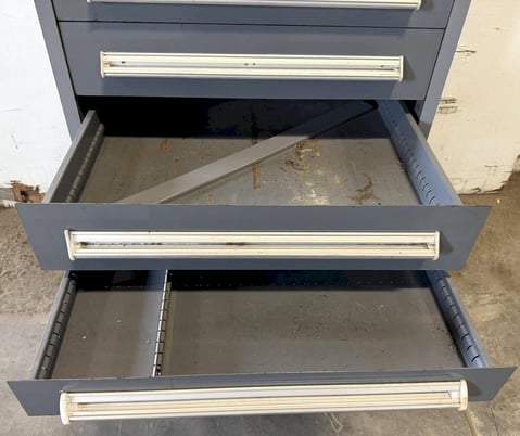 10 Drawer Stanley Vidmar Storage Cabinet, 30" width x 27-3/4" D x 59" H - Image 6