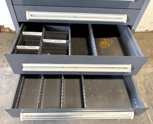 10 Drawer Stanley Vidmar Storage Cabinet, 30" width x 27-3/4" D x 59" H - Image 7