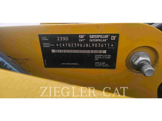Caterpillar 239D, Track Loader, 1562 hours, S/N: BL903611, 2019 - Image 6