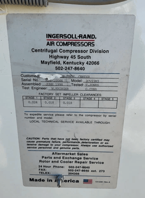 Ingersoll-Rand Centac #2CV23M3, Ingersoll-And air compressor, 1998 - Image 3