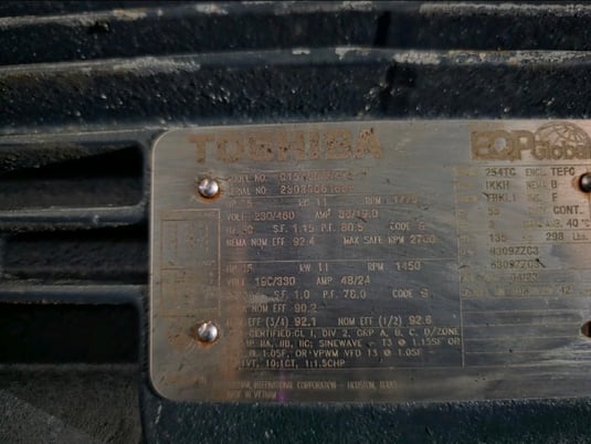 Waukesha 6" SPX #320U2 Displacement Pump W/15hp 11kW Motor and Reducer, new - Image 3