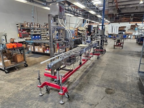 Accutek/Chadam, Bottling Line w/ 2-Head Gravity Filler, Accutek SA-1 Automatic Chuck Capper, Accutek APS106 - Image 2