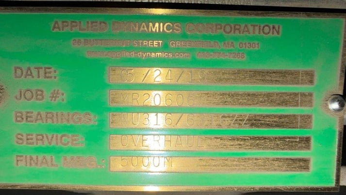 100 HP 1750 RPM General Electric Motors #5KS4050SS204B, AC Motor, Frame 405T, 575 Volts, 2019 - Image 2