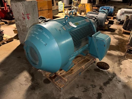 400 HP 3580 RPM Teco Westinghouse, AC Motor, Frame 5808A, 2300/4160 Volts, 87.5/48.4 amps, 2015 - Image 1