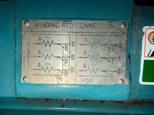 400 HP 3580 RPM Teco Westinghouse, AC Motor, Frame 5808A, 2300/4160 Volts, 87.5/48.4 amps, 2015 - Image 9