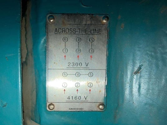 400 HP 3580 RPM Teco Westinghouse, AC Motor, Frame 5808A, 2300/4160 Volts, 87.5/48.4 amps, 2015 - Image 10
