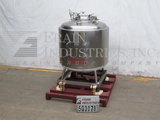 300 gallon Precision Stainless, 316L Stainless Steel vacuum rated jacketed tank, 48" diameter x 37" straight - Image 5