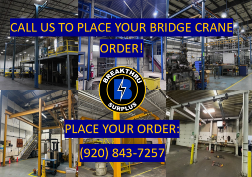 Bridge Cranes, Gorbel, Overhead Cranes, Freestanding Cranes, Jib Cranes, Custom Pre-Owned Orders, and More - Image 1