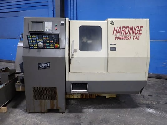 Hardinge #SGSS-42, CNC Lathe, w/Chip Conveyor, GE Fanuc Series 18-T Control, 31 kW, 230 V, Multiposition Tool - Image 2