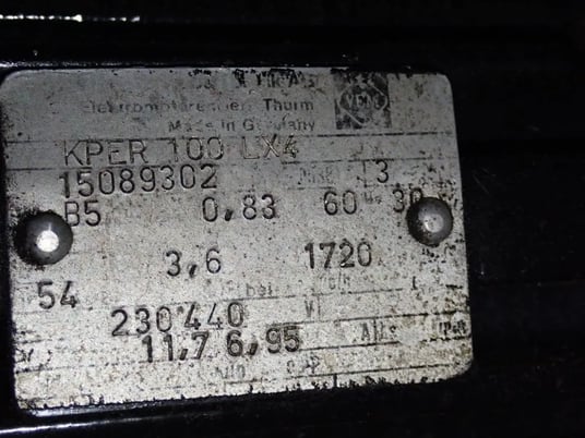 Crimper, Custom Crimp #KK200R, 3.6 kW, 1720 RPM, 230/440 V - Image 6