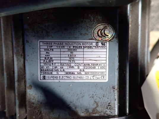 10.5" x 12" Matsui #SMGL2-200U, Granulator, 2 HP, 1670 RPM, 230/460 V, 2014 - Image 10