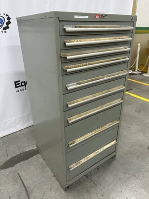 10 Drawer Rack Engineering Co., modular industrial tool storage cabinet with drill bits, 30" x 27-3/4" x - Image 3