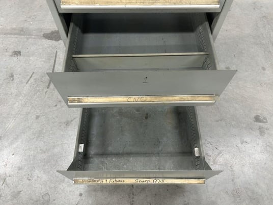 10 Drawer Rack Engineering Co., modular industrial tool storage cabinet with drill bits, 30" x 27-3/4" x - Image 4