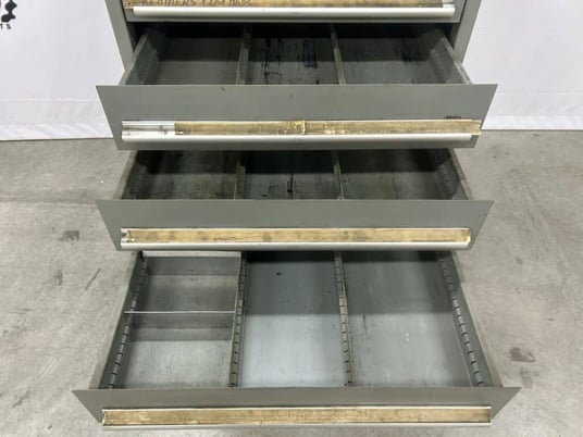 10 Drawer Rack Engineering Co., modular industrial tool storage cabinet with drill bits, 30" x 27-3/4" x - Image 5