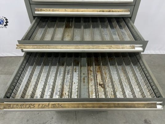 10 Drawer Rack Engineering Co., modular industrial tool storage cabinet with drill bits, 30" x 27-3/4" x - Image 6