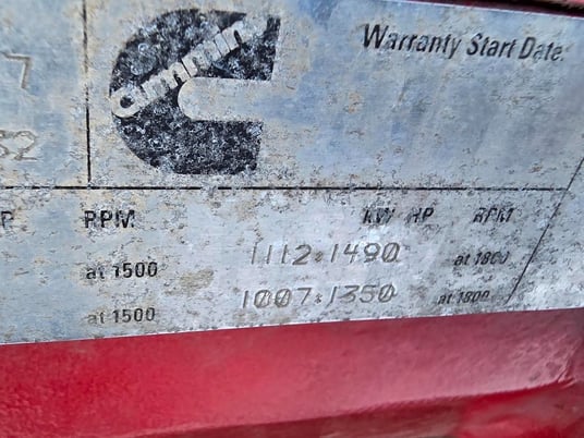 1000 KW Cummins, diesel generator set, 600 Volts, 3-phase, 1350 HP @ 1800 RPM, QST30-G5 NR2 engine - Image 7