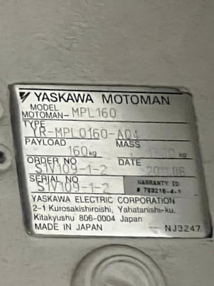 Yaskawa Motoman, MPL160, robot, 160 KG payload, 2011 - Image 9
