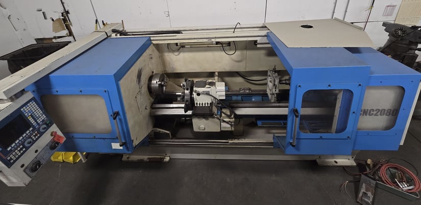 Clausing Metosa #CNC2080, flatbed teach CNC turning center, 20" swing, 80" centers, 3.125" bore, D1-8 - Image 1
