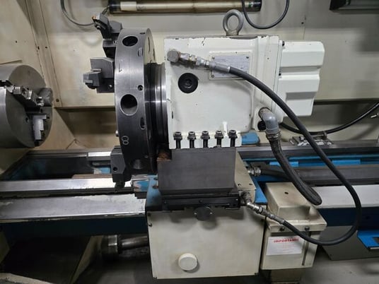 Clausing Metosa #CNC2080, flatbed teach CNC turning center, 20" swing, 80" centers, 3.125" bore, D1-8 - Image 7