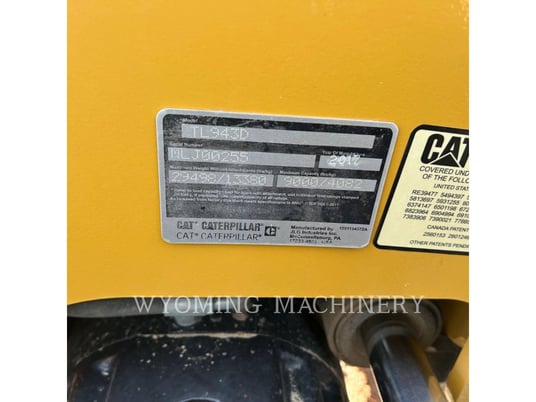 Cat TL943D, Telehandler, 1326 hours, S/N: MLJ00255, 2017 - Image 6