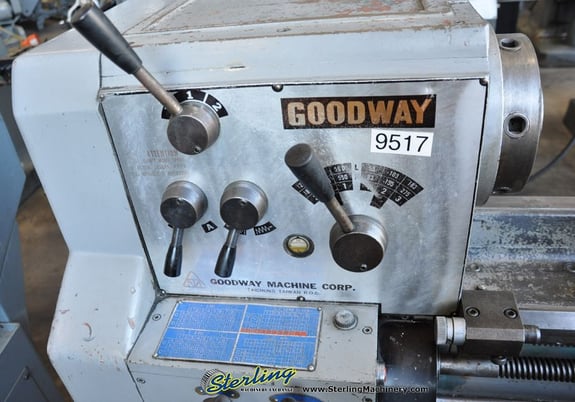 16"/24" x 40" Goodway #GW-1640, gap bed lathe, 4-jaw chuck, 2" hole, 55-1800 RPM, D1-6, Steady Rest, tool post - Image 2