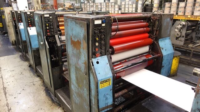 Stevens 6-Unit, Web Offset Press, 26" Web Width, Variable Cutoff - Image 9