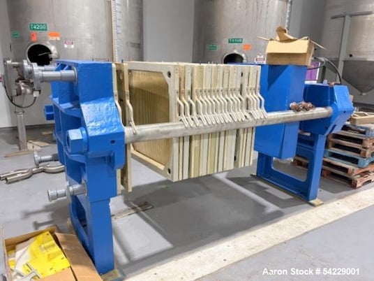 31 Met-Chem, Filter Press, 19 cu.ft., 35 Plates, 2" Cake, Corner Feed, Refurbished, unused since, 2024 - Image 1