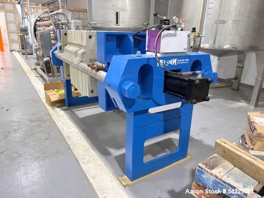 31 Met-Chem, Filter Press, 19 cu.ft., 35 Plates, 2" Cake, Corner Feed, Refurbished, unused since, 2024 - Image 3