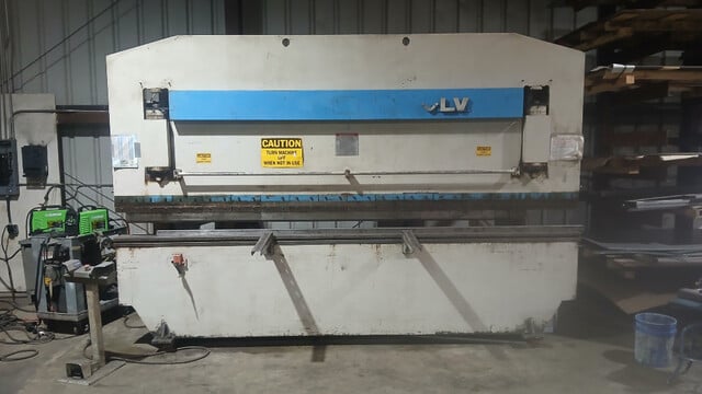 150 Ton, LVD #150JS13, CNC press brake, 12' overall, manual back gauge - Image 1