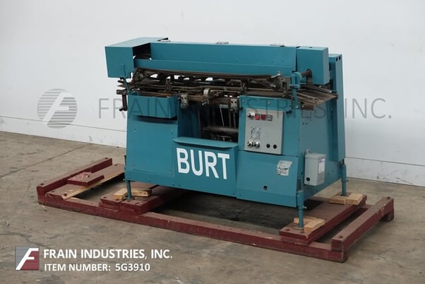 Mateer Burt #408, automatic roll through glu, 50-600 containers per minute, hydraulic lift label magazine - Image 1