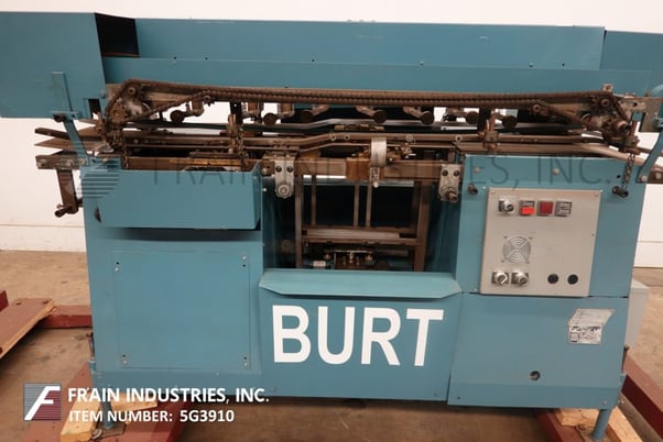 Mateer Burt #408, automatic roll through glu, 50-600 containers per minute, hydraulic lift label magazine - Image 2