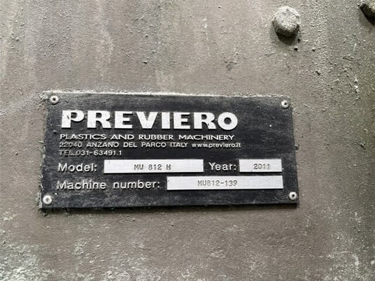 32" x 48" Sorema Previero #MU812H, wet granulator, 150 KW, 6 fly knives, 2 bed knives, 2011 - Image 10