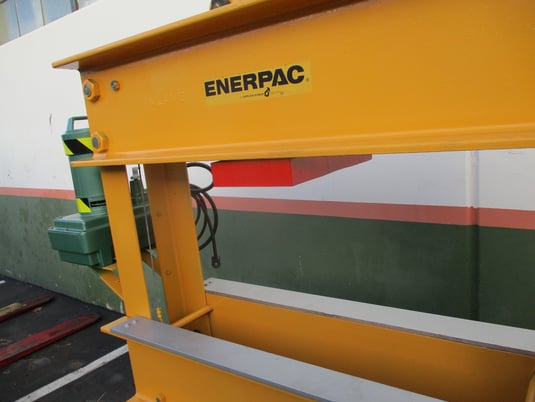 75 Ton, Enerpac, hydraulic H-frame press, table hoist - Image 5
