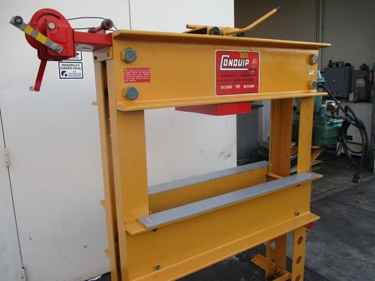 75 Ton, Enerpac, hydraulic H-frame press, table hoist - Image 6