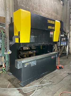 72 Ton, Toyokoki #HYB-60-20, CNC hydraulic press brake, 6' overall, 66.3" between housing, 5.9"stroke - Image 1
