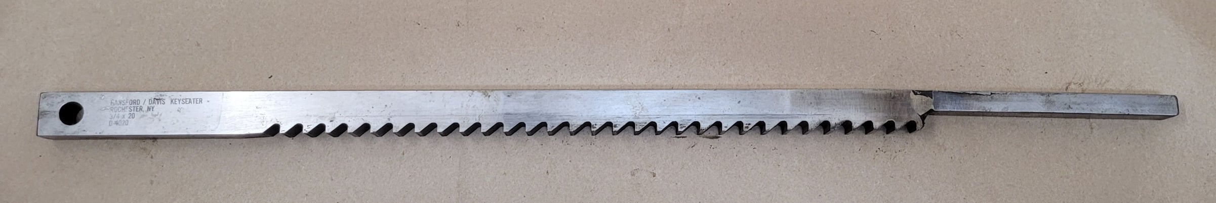 3/4" x 20" Hansford Davis #D-4020, keyseater - Image 1