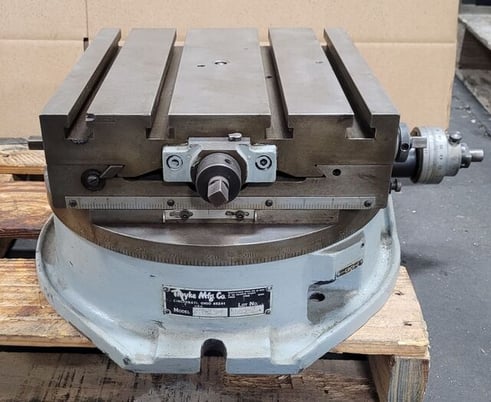12" x 12" Troyke #DMT-15, cross slide rotary table, lot #3555-2 - Image 1