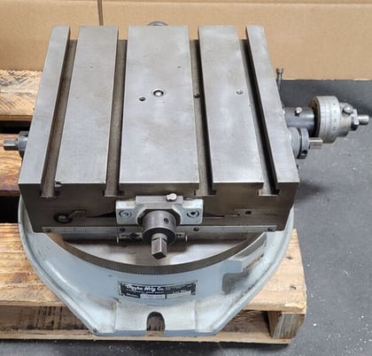 12" x 12" Troyke #DMT-15, cross slide rotary table, lot #3555-2 - Image 2