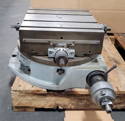 12" x 12" Troyke #DMT-15, cross slide rotary table, lot #3555-2 - Image 4