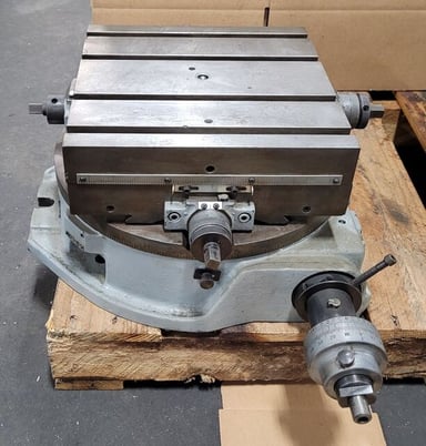 12" x 12" Troyke #DMT-15, cross slide rotary table, lot #3555-2 - Image 5