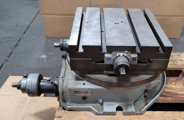 12" x 12" Troyke #DMT-15, cross slide rotary table, lot #3555-2 - Image 6