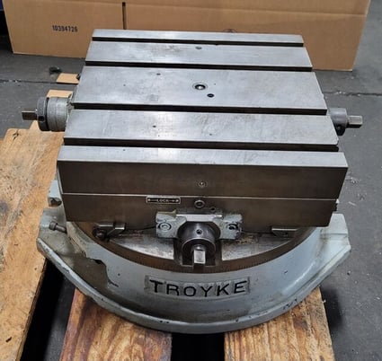 12" x 12" Troyke #DMT-15, cross slide rotary table, lot #3555-2 - Image 8