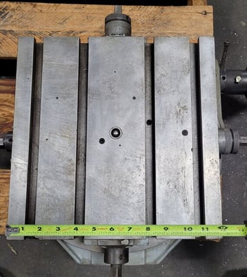 12" x 12" Troyke #DMT-15, cross slide rotary table, lot #3555-2 - Image 9