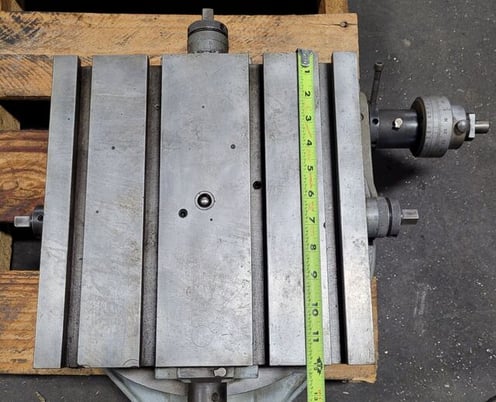 12" x 12" Troyke #DMT-15, cross slide rotary table, lot #3555-2 - Image 10