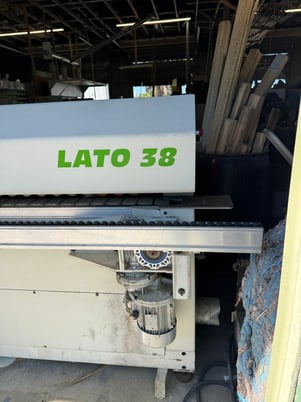 Polymac #LATO-38, Edgebander, Quick heat glue system, 220 V., 3ph, 2006 - Image 2