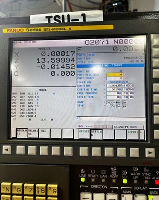Tsugami #SS20, swiss lathe, 10k RPM, 5 HP, 20mm bar, 24 tool, Lns Bar Feeder, Fanuc 31i-A, coolant, mist - Image 9
