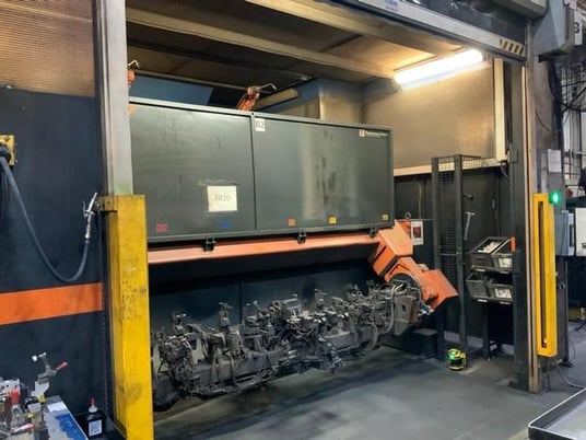 ABB, dual robot welding cell, compact design, skid mounted components, (2) ABB IRB 2600 6-Axis robots, (2) - Image 1