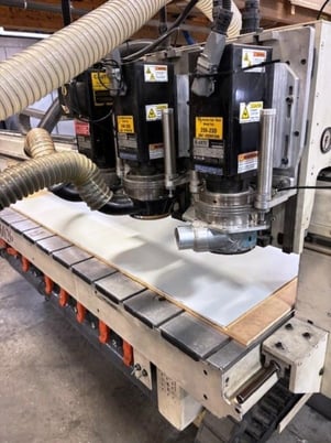 AXYZ #Series-6020, CNC router, 5-Axis, 85" x 20' table, 24000 RPM, 2006, controls retrofitted 2014 - Image 6