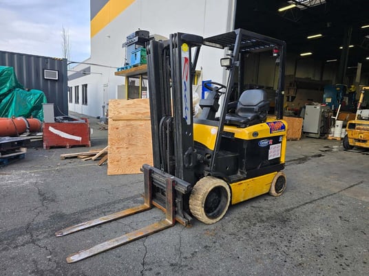 5000 lb. Hyster #E50XM-33, Electric Forklift, 189" max. lift height, 48 Volt, 1998 - Image 1