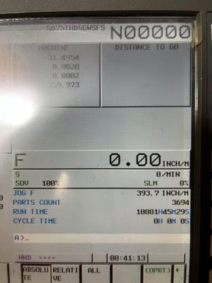 Toyoda #FA-1050, CNC horizontal machining center, Fanuc 31iA, 63" X, 55" Y, 45" Z, 6000 RPM, 120 automatic - Image 7
